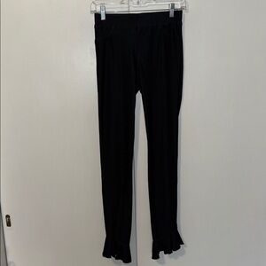 Fantastic Fawn Pull On Pants w Ruffle Cuff Women’s S Small Black